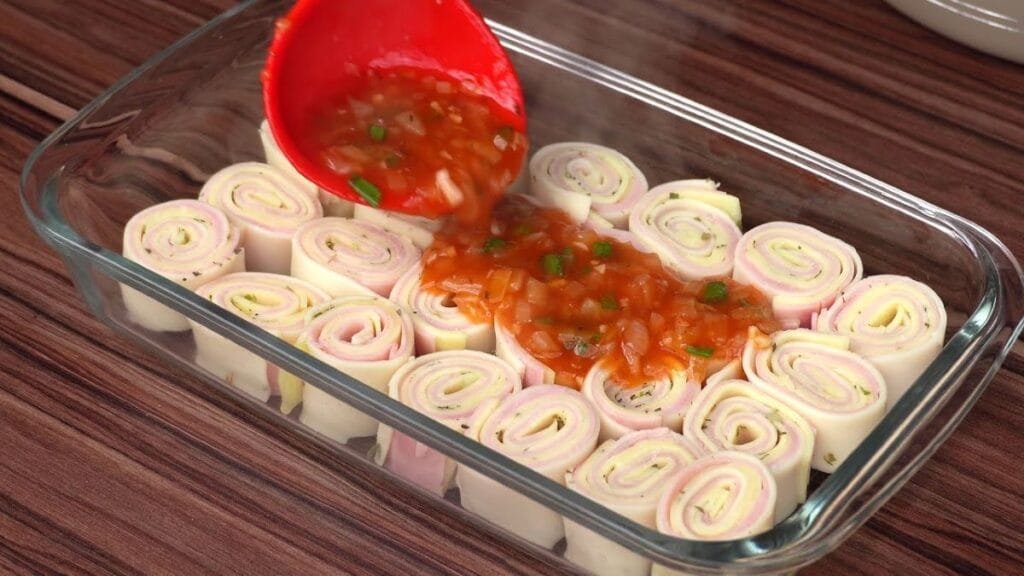 Rondelli com massa de lasanha