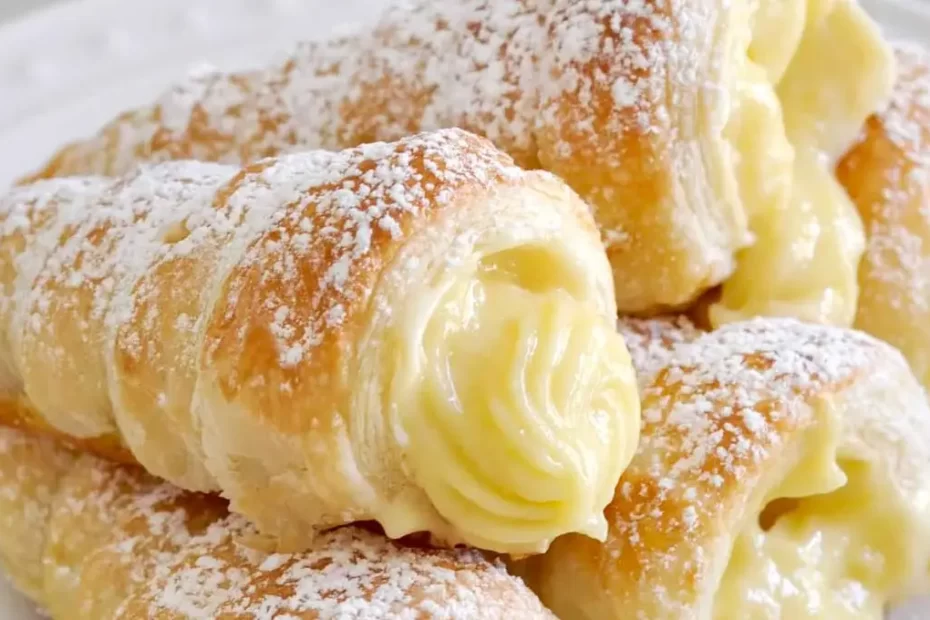 Canudinhos recheados com creme de limão