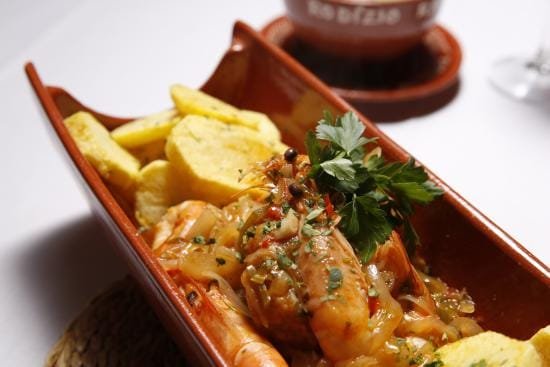 Bacalhau na telha