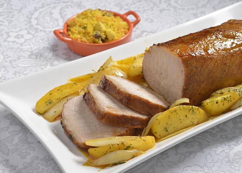 Lombinho com maçã