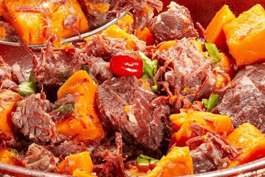 Carne seca com abóbora