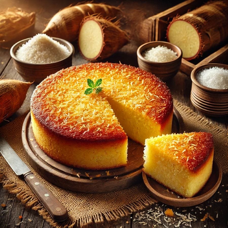 Bolo de Mandioca com Coco