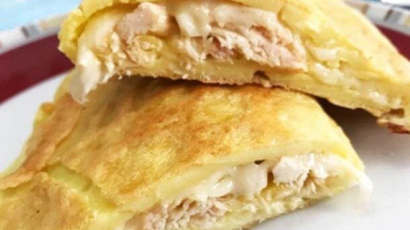 Crepioca de Frango e Muçarela