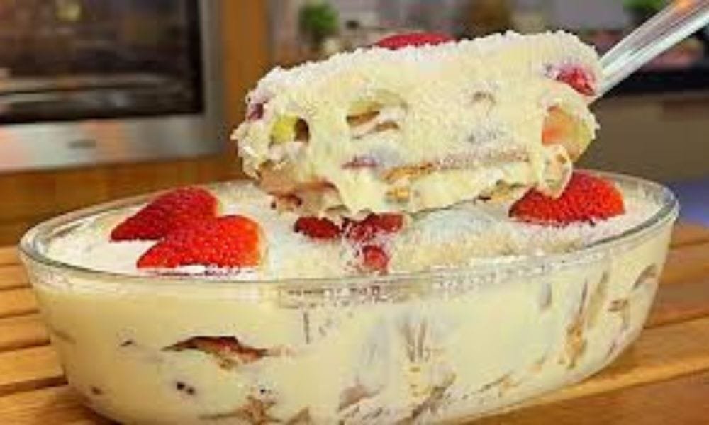Pavê de Leite Ninho com Morango