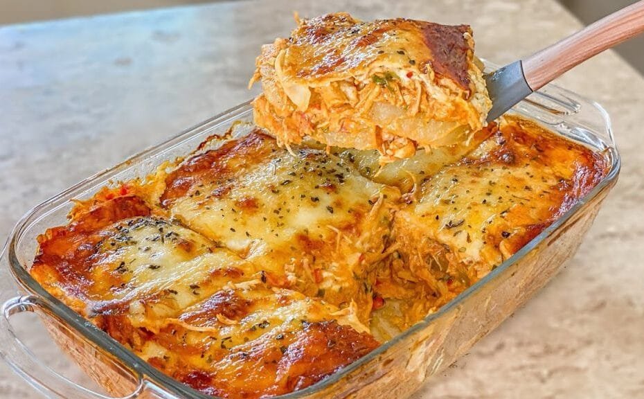 Batatas com Frango de Forno