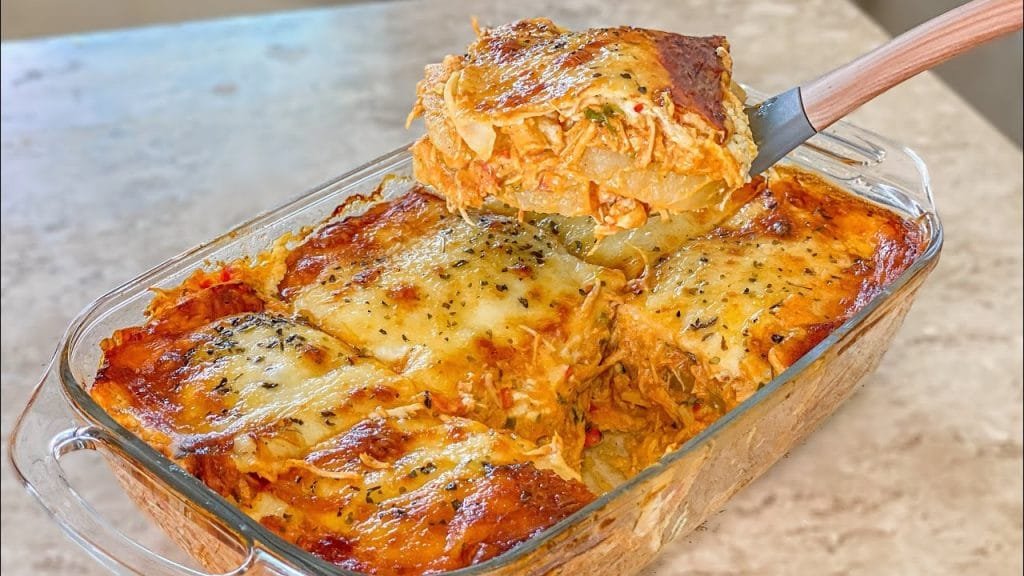  Batatas com Frango de Forno