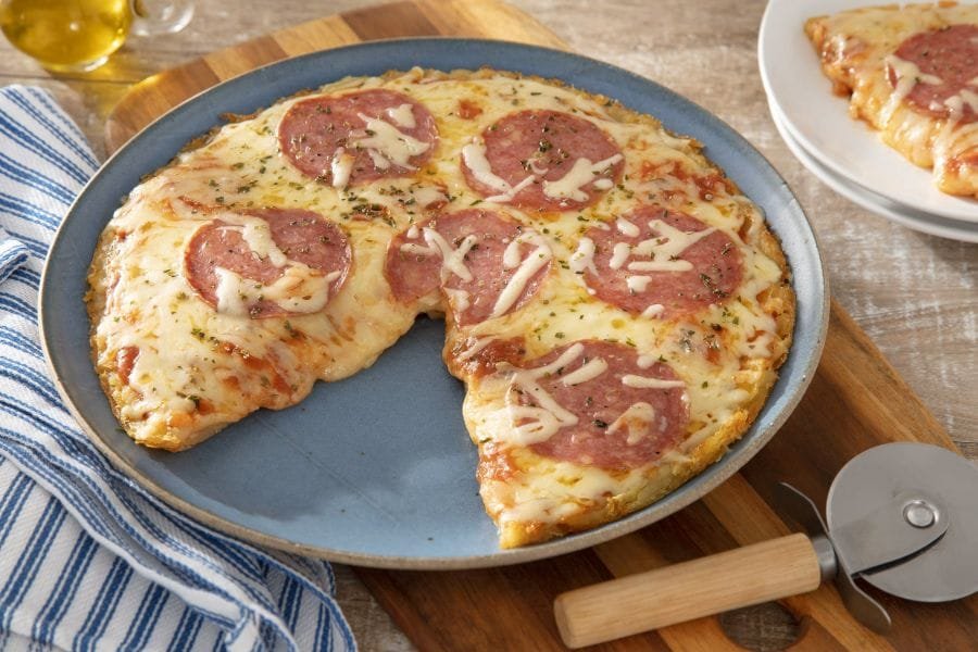 Pizza com massa de batata
