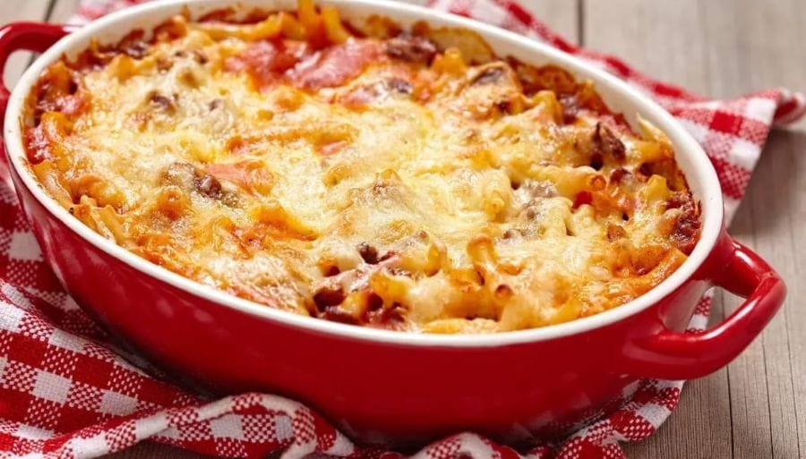 Macarrão pene gratinado