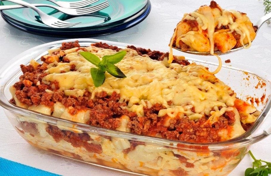 Nhoque de Batata com Bolonhesa e Queijo