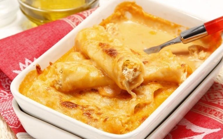 Canelones de Legumes com Frango