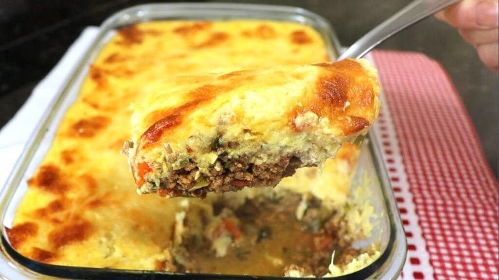 Carne Moída com Creme de Milho Gratinada