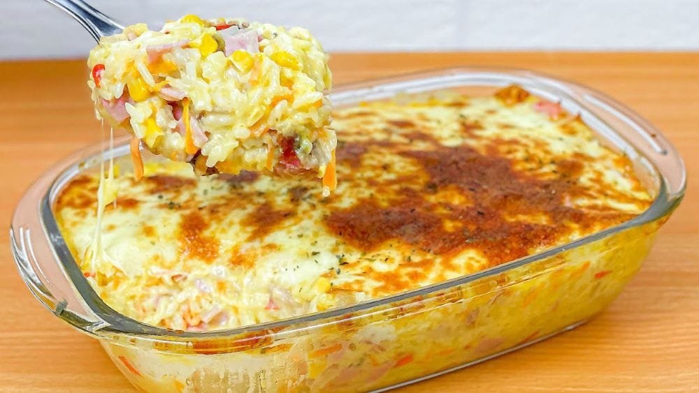 Arroz de Forno Cremoso com Frango