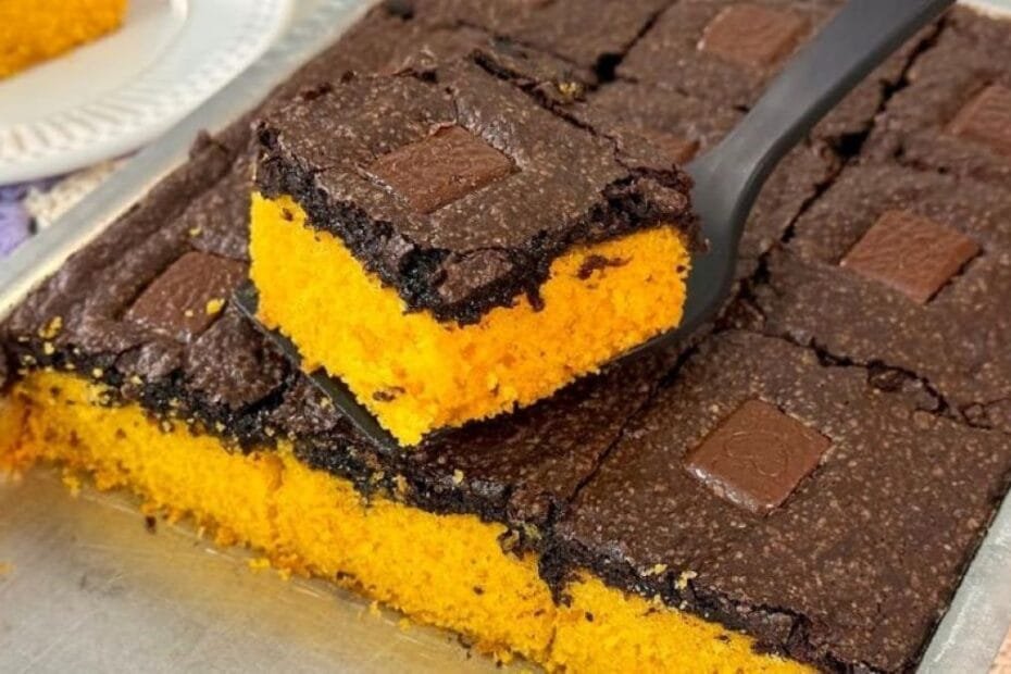 Bolo de Cenoura com Brownie