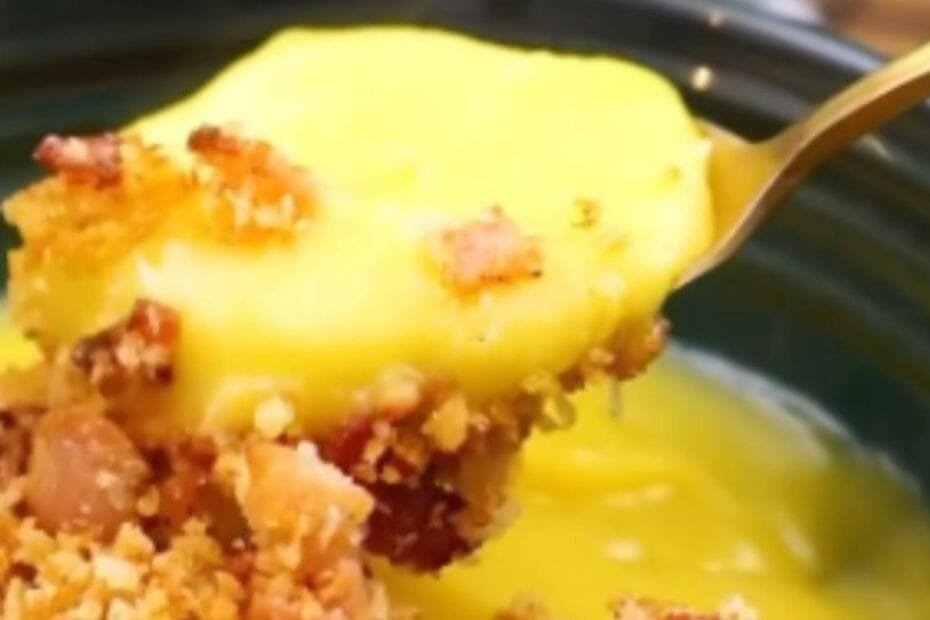 Creme de Mandioquinha com Farofa de Bacon Crocante