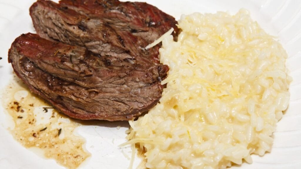  Fraldinha Braseada com Risoto Parmesão