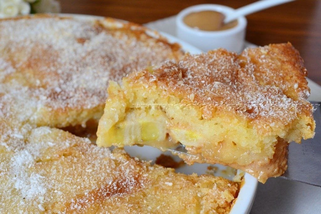 Torta Crocante de Banana com Doce de Leite