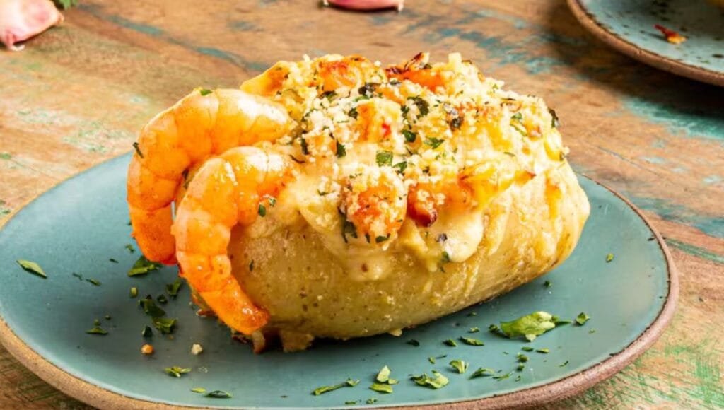 Batata Recheada de Camarão