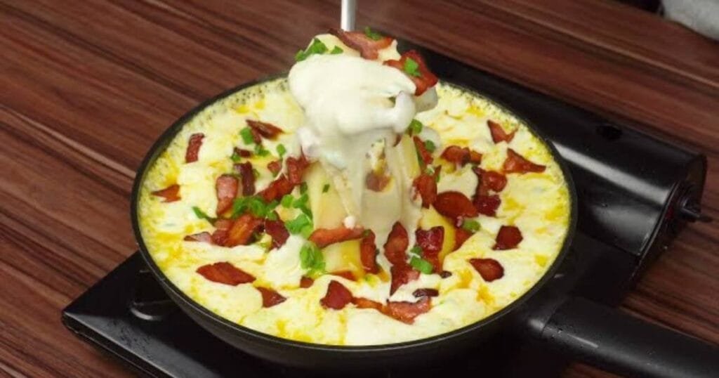 carne com creme de batata bacon e queijo