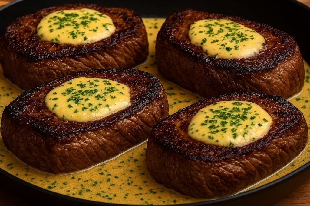 Bife com Molho de Creme de Alho