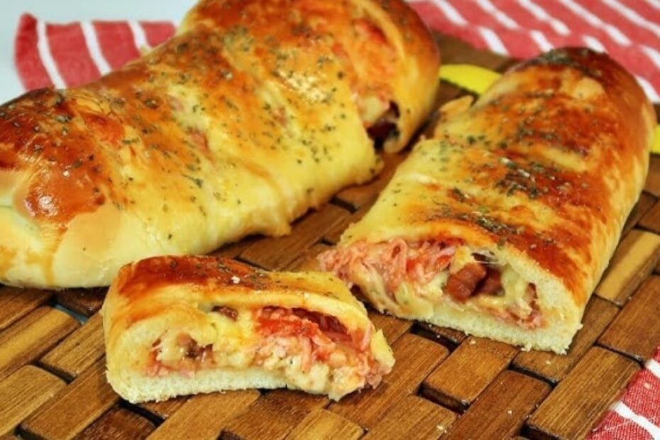 Baguetes Recheadas de Queijo e Presunto com Requeijão Cremoso